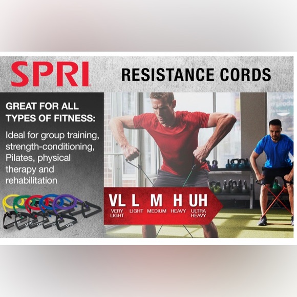 New SPRI Unisex Home GYM Workout Xertube Resistance Band Handles/Door Attachment - Picture 9 of 13